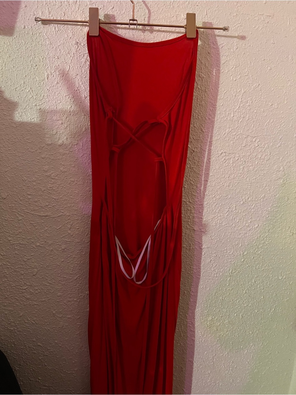 Red Strappy Maxi Dress